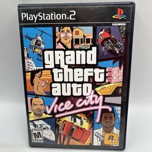 Grand Theft Auto: Vice City (Sony PlayStation 2 PS2, 2002) Complete CIB W/ Map